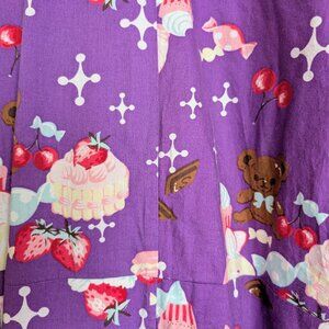 Swimmer brand kimono purple violet strawberry candy teddy sweets yukata